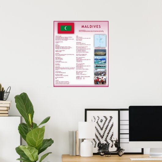 Malediven Poster (Thuiskantoor)