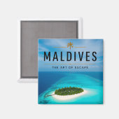 🏖️ Malediven Privé Eiland Ontsnapping Luxe Woning Magneet (Voorkant / Achterkant)