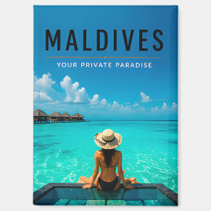 💎 Malediven Privé Paradijs Moderne Ruimtes  Magneet