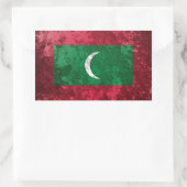 Malediven Rechthoekige Sticker (Tas)