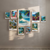 Malediven Reizen Print Poster Indische Oceaan Wall