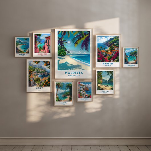 Malediven Reizen Print Poster Indische Oceaan Wall