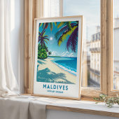 Malediven Reizen Print Poster Indische Oceaan Wall