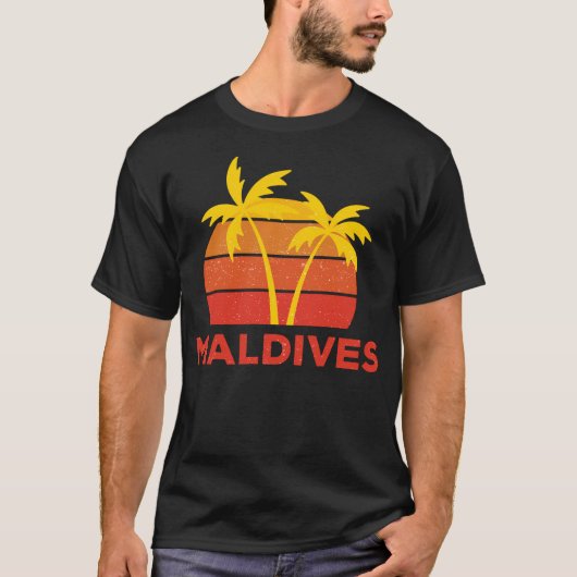Malediven Retro T-shirt (Voorkant)