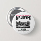 Malediven Ronde Button 5,7 Cm (Voorkant /achterkant)