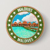 Malediven Ronde Button 7,6 Cm (Voorkant)