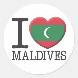 Malediven Ronde Sticker