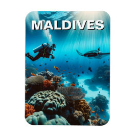 Malediven Scuba Diving Travel Magneet