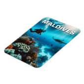 Malediven Scuba Diving Travel Magneet (Linkerzijde)