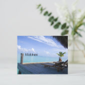 Malediven strand briefkaart (Staand voorkant)