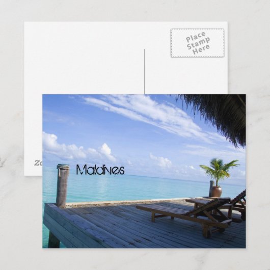 Malediven strand briefkaart (Voorkant / Achterkant)