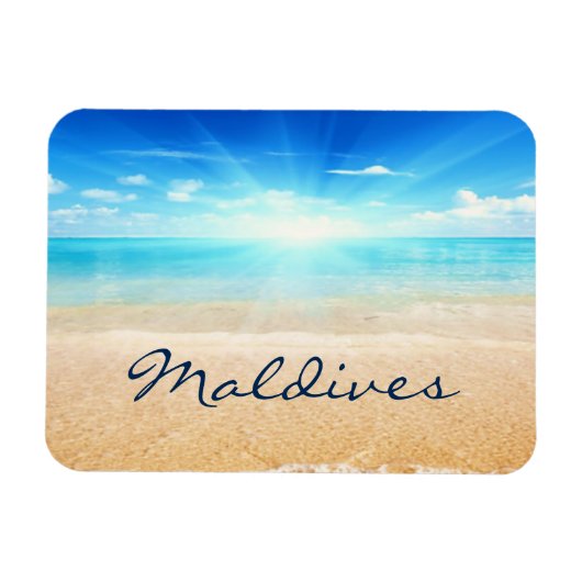 Malediven strandzonnescherm magneet (Horizontaal)