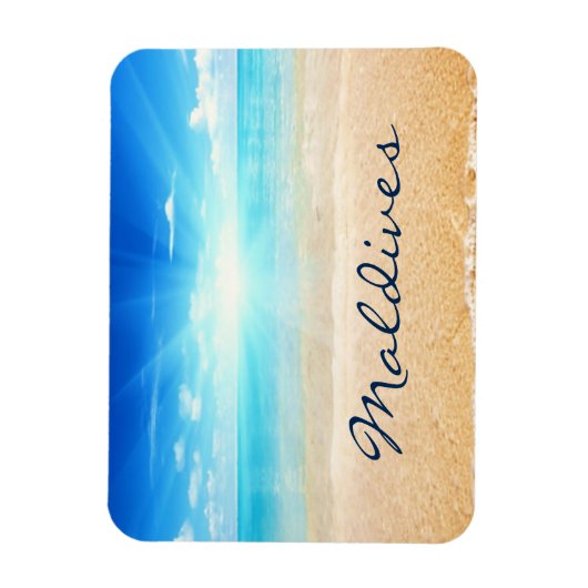 Malediven strandzonnescherm magneet (Verticaal)