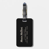 Malediven  sunset souvenir in de Indische Oceaan Bagagelabel (Achterkant verticaal)