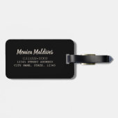 Malediven  sunset souvenir in de Indische Oceaan Bagagelabel (Achterkant horizontaal)