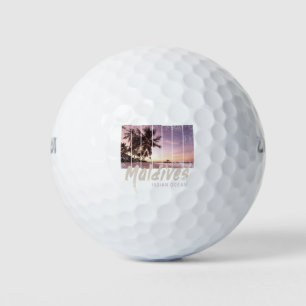 Malediven sunset souvenir in de Indische Oceaan Golfballen