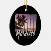 Malediven  sunset souvenir in de Indische Oceaan Keramisch Ornament (Rechts)