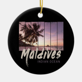 Malediven  sunset souvenir in de Indische Oceaan Keramisch Ornament