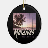 Malediven  sunset souvenir in de Indische Oceaan Keramisch Ornament (Links)