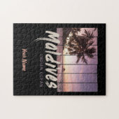 Malediven  sunset souvenir in de Indische Oceaan Legpuzzel (Horizontaal)