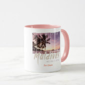 Malediven sunset souvenir in de Indische Oceaan Mok (Voorkant rechts)