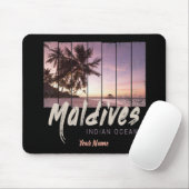 Malediven  sunset souvenir in de Indische Oceaan Muismat (Met muis)