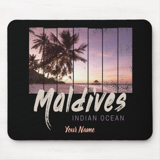 Malediven  sunset souvenir in de Indische Oceaan Muismat (Voorkant)