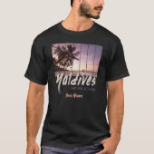 Malediven sunset souvenir in de Indische Oceaan T-shirt (Voorkant)