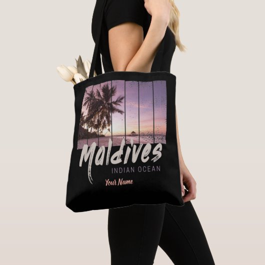 Malediven  sunset souvenir in de Indische Oceaan Tote Bag (Dichtbij)