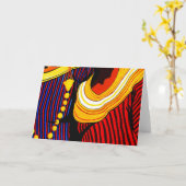 Malediven Traditionele Kleding Kunstwerk Wenskaart Kaart (Gele Bloem)