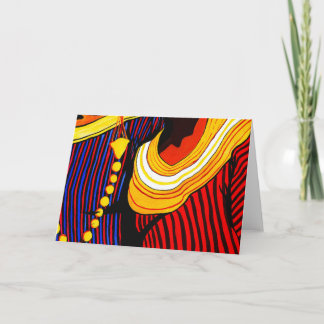 Malediven Traditionele Kleding Kunstwerk Wenskaart Kaart