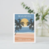 Malediven  Tropical Beach Ocean Travel Briefkaart (Staand voorkant)