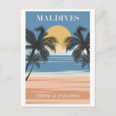 Malediven  Tropical Beach Ocean Travel Briefkaart (Voorkant)