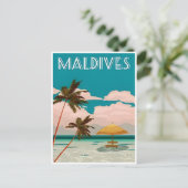 Malediven  Tropical Beach Ocean Travel Briefkaart (Staand voorkant)