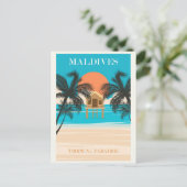 Malediven  Tropical Beach Ocean Travel Briefkaart (Staand voorkant)