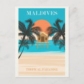 Malediven  Tropical Beach Ocean Travel Briefkaart (Voorkant)