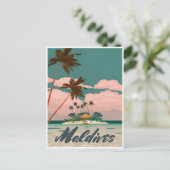 Malediven  Tropical Beach Ocean Travel Briefkaart (Staand voorkant)