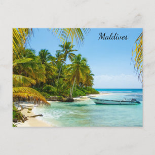 Malediven Tropical Island Ocean Beach Reisfoto Briefkaart