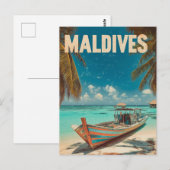 Malediven  Tropisch strand - Ocean Travel Briefkaart (Voorkant / Achterkant)