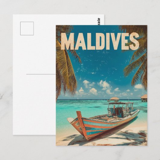 Malediven  Tropisch strand - Ocean Travel Briefkaart (Voorkant / Achterkant)