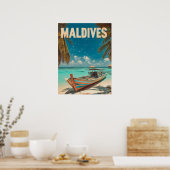 Malediven  Tropisch strand - Ocean Travel Poster (Keuken)