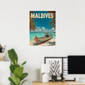 Malediven  Tropisch strand - Ocean Travel Poster (Thuiskantoor)
