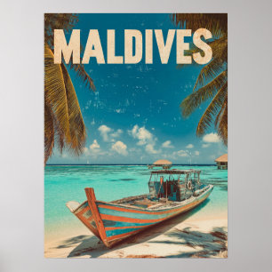Malediven  Tropisch strand - Ocean Travel Poster