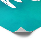 🧲 Malediven Tropisch Strand Vakantie Herinnering  Poster (Hoek)