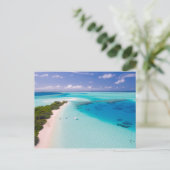 Malediven, uitzicht vanuit de lucht op het strand briefkaart (Staand voorkant)