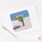 Malediven Vierkante Sticker (Envelop)