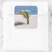 Malediven Vierkante Sticker (Tas)