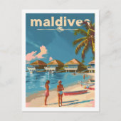 Malediven Vintage Beroemde Reisplaats Briefkaart (Voorkant)