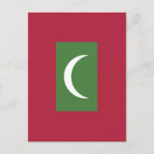 Malediven vlag briefkaart (Voorkant)