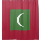 Malediven vlag douchegordijn (Voorkant)